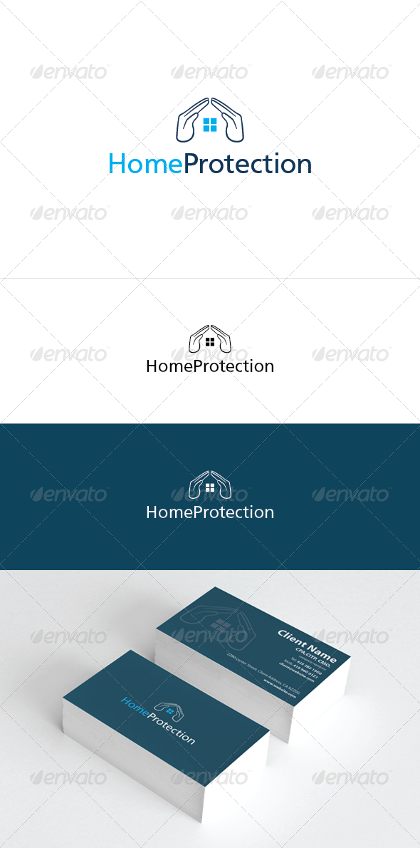 Home Protection Logo Template