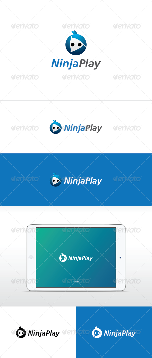 Ninja Play Logo Template