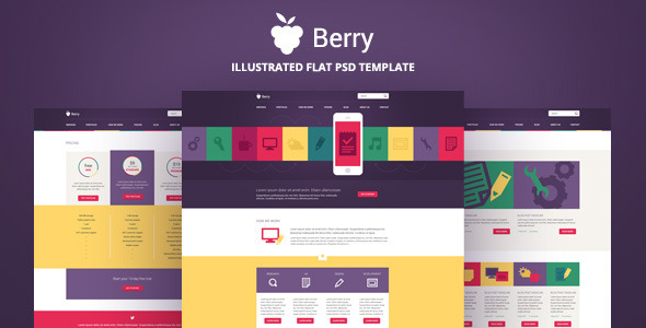 Berry - Illustrated PSD Template