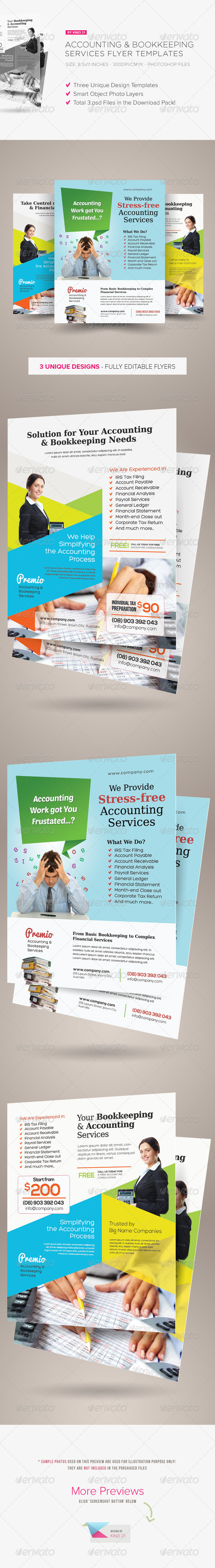 Accounting and Bookkeeping Services Flyers | GraphicRiver