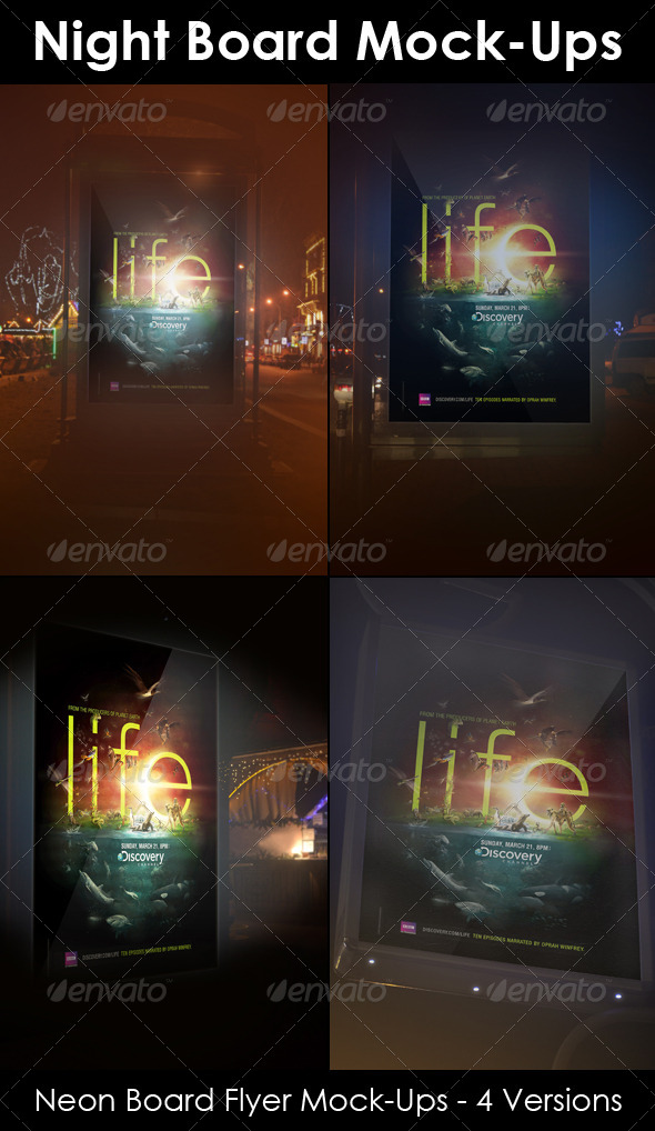 Night Board Mock-Ups - Miscellaneous Print