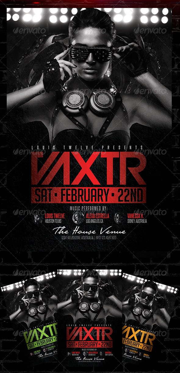 Electro House Flyer Template - Clubs & Parties Events