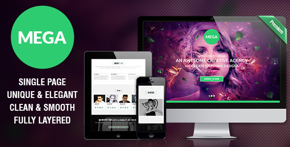 MEGA - Single Page Premium Theme