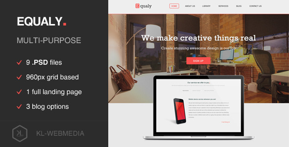 Equaly - Mutlipurpose PSD Template