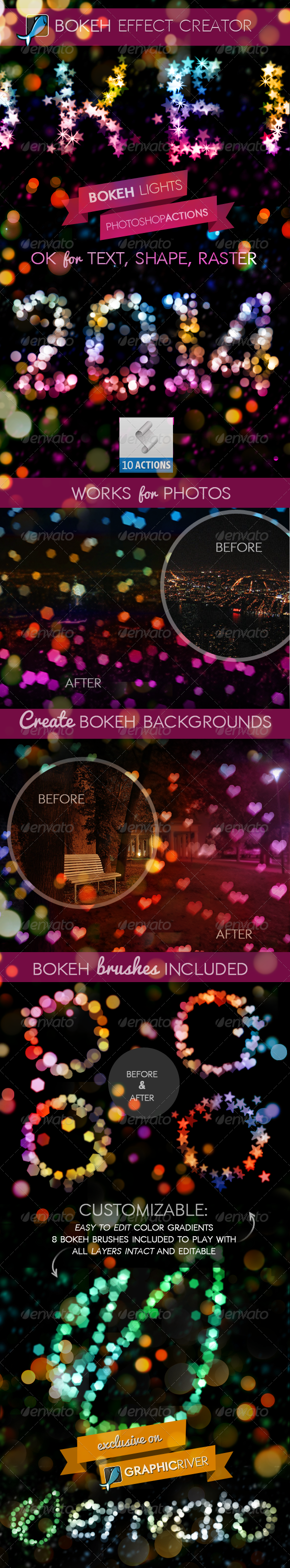 Bokeh Light Creator Photoshop Actions