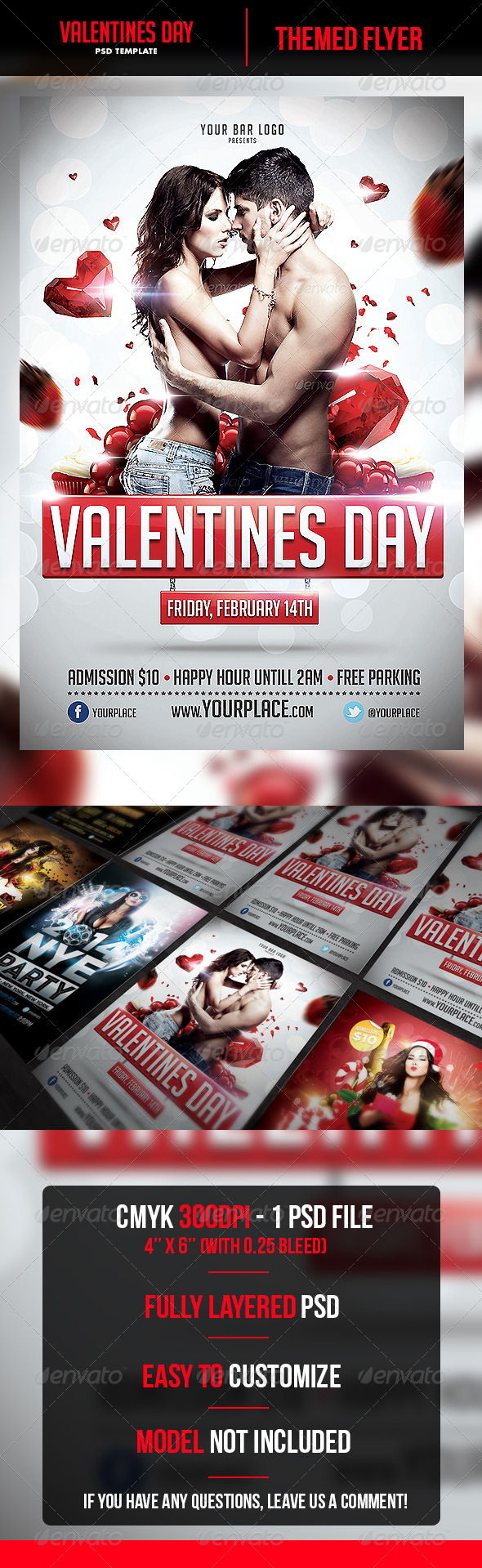Valentines Day Flyer Template - Events Flyers