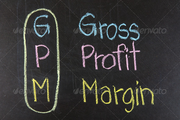 Chalk drawing -:GPM, Gross, Profit, Margin