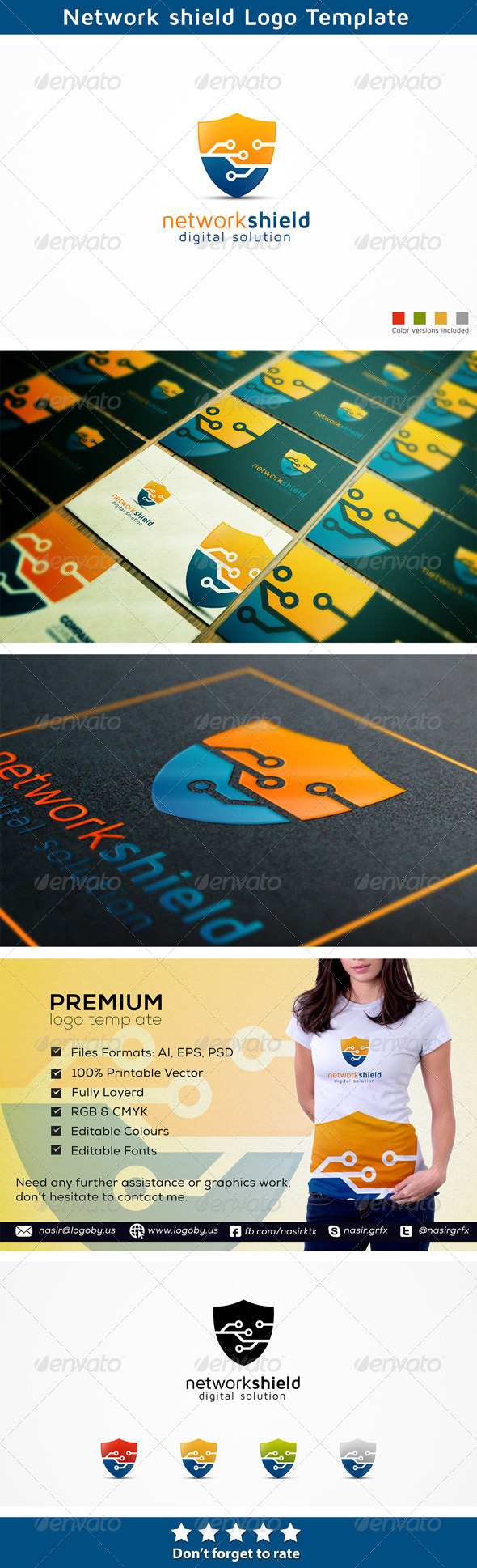 Network Security - Symbols Logo Templates