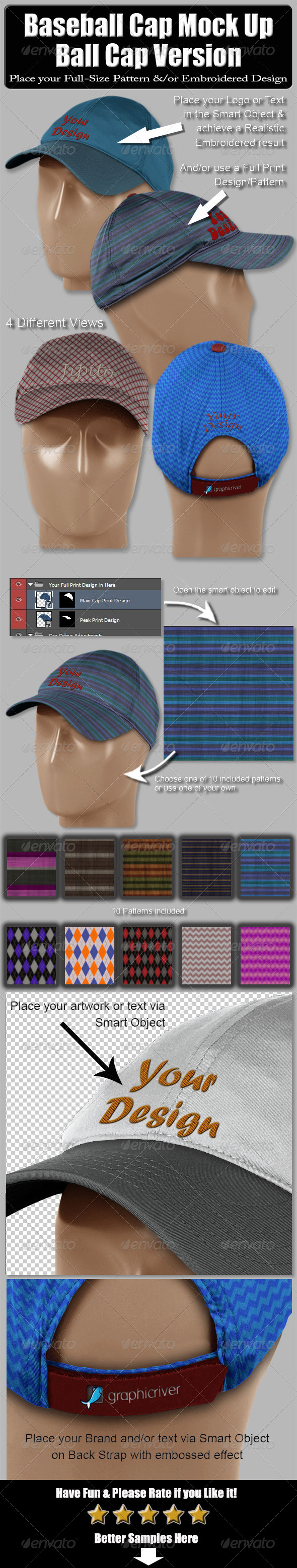 Baseball Cap Mock Up-Ball Cap Version