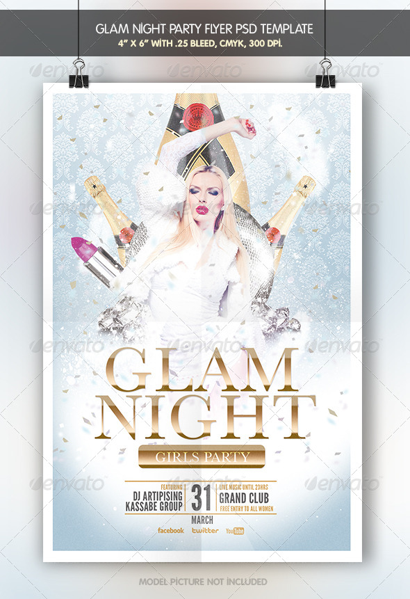 Glam Night | Party Flyer - Clubs & Parties Events
