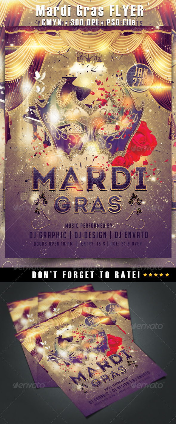 Mardi Gras Flyer - Events Flyers