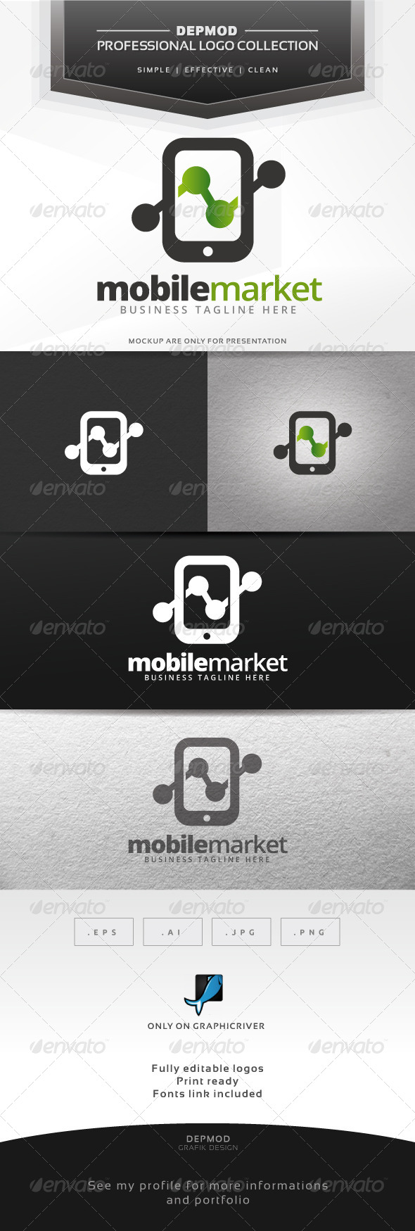 Mobile Market Logo - Symbols Logo Templates