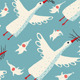 Flying Storks and Children Illustration Flying Storks and Children Illustration - GraphicRiver Item for Sale