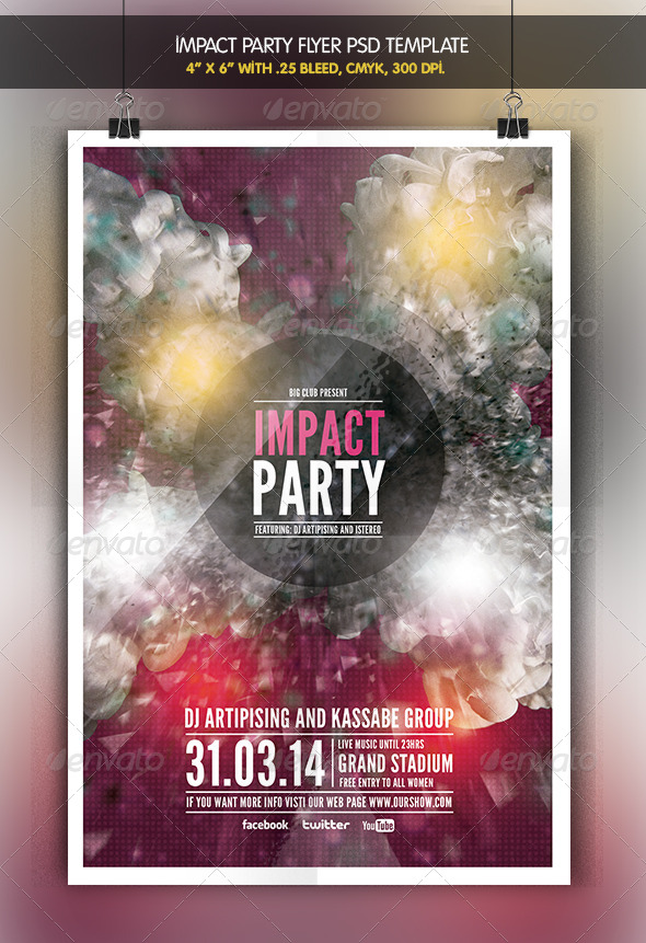 Impact Party | Flyer Template - Clubs & Parties Events