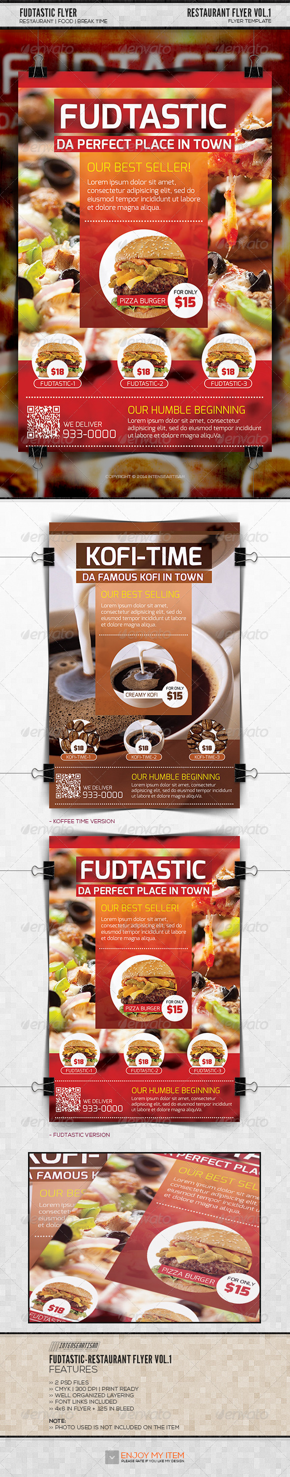 Fudtastic Flyer Template - Restaurant Flyers