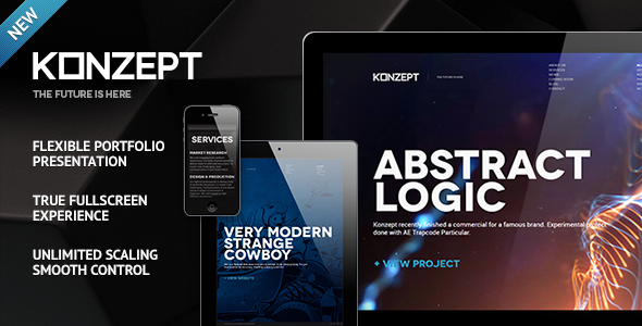 Konzept Fullscreen Portfolio WordPress Theme Konzept Fullscreen Portfolio WordPress Theme