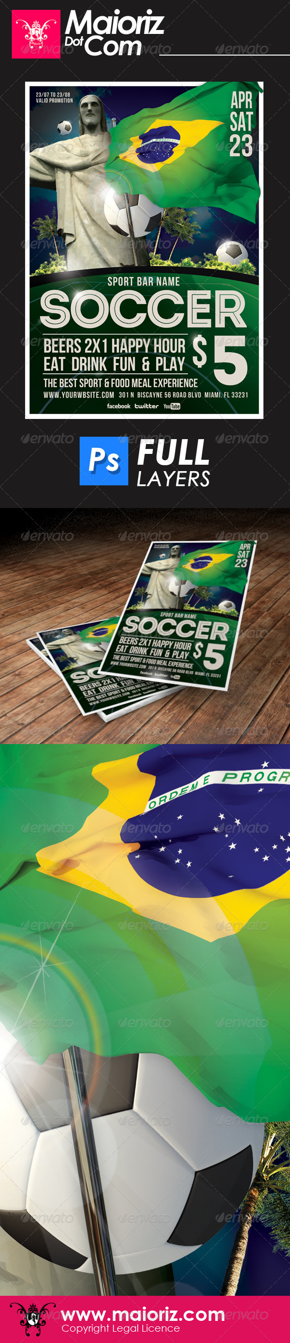 Sport Soccer Bar Flyer Sport Soccer Bar Flyer