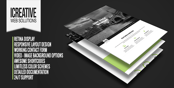 iCreative - OnePage Portfolio HTML5 Template