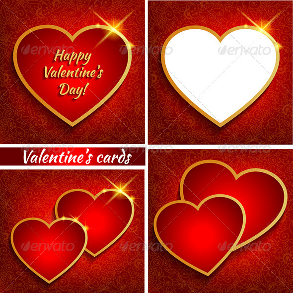 Set of Valentine s Backgrounds Set of Valentine s Backgrounds