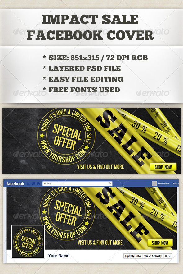 Impact Sale Facebook Timeline Cover Impact Sale Facebook Timeline Cover