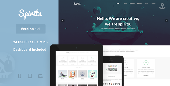 Spirits - PSD Template