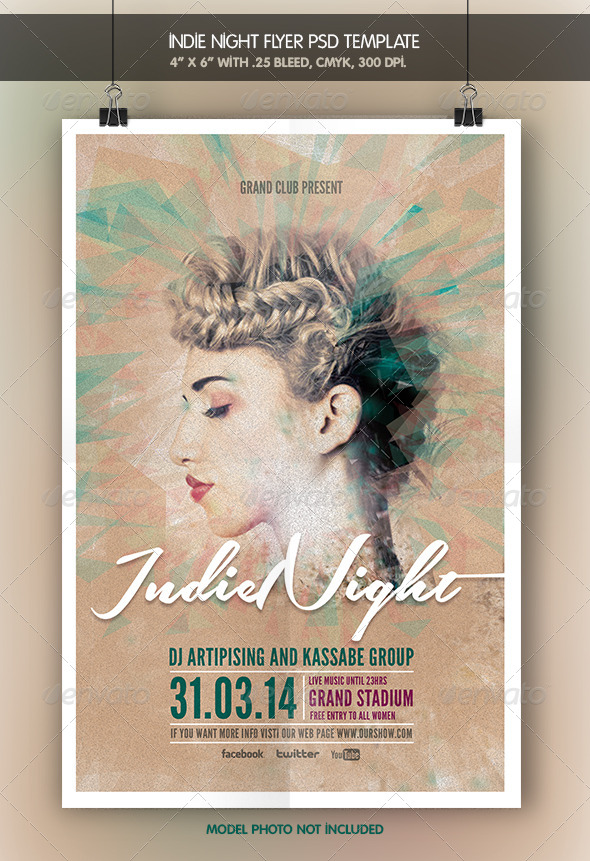 Indie Night Flyer Template Indie Night Flyer Template