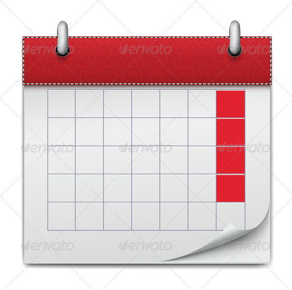 Calendar Icon Notebook Business of Planning