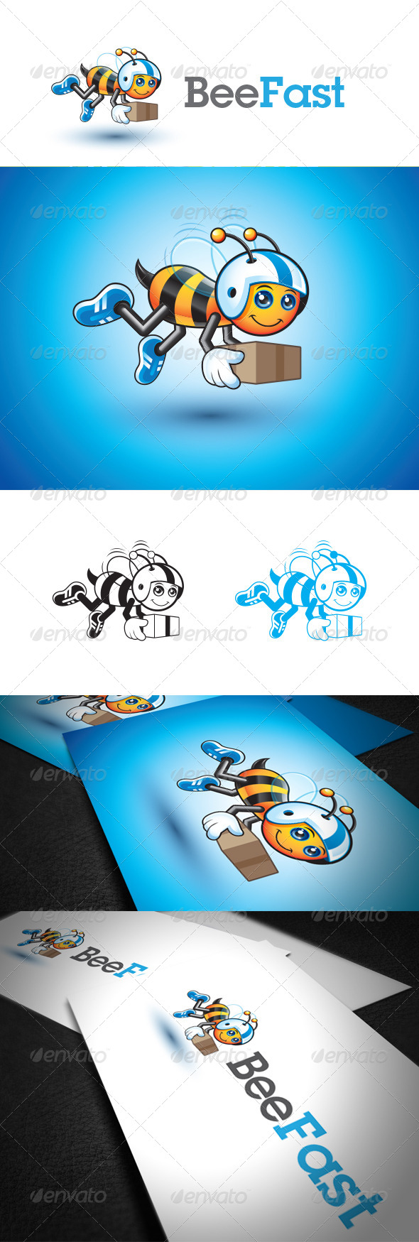 Fast Bee Logo Template - Animals Logo Templates
