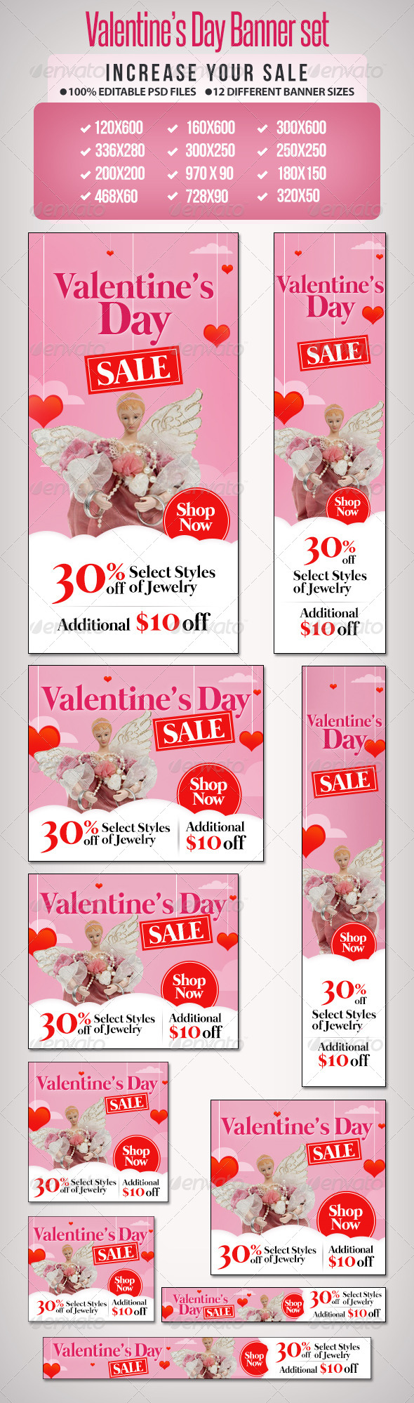 Valentines Day Sale Banner Set 2