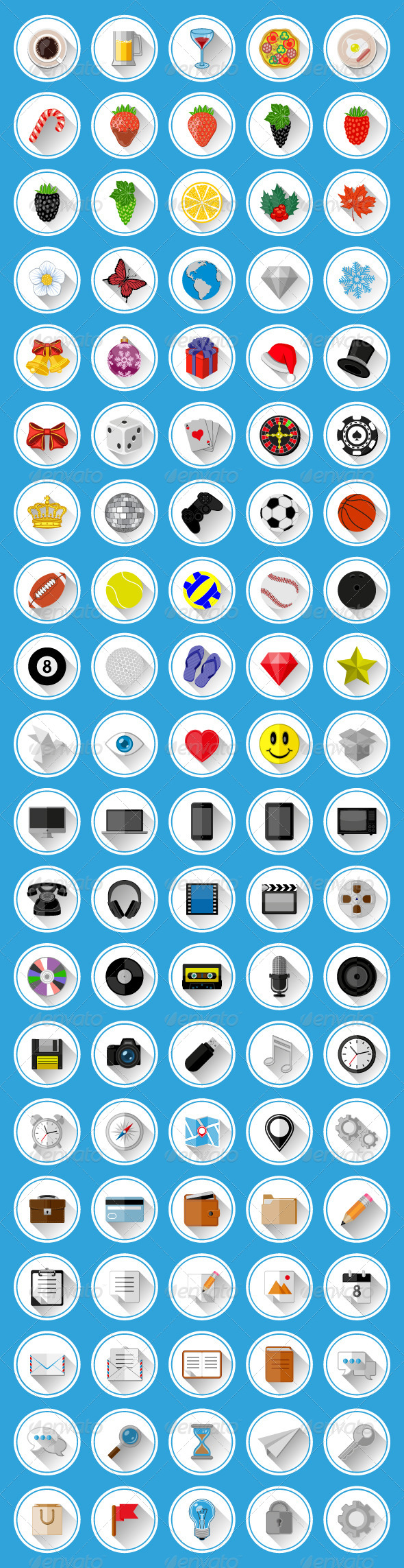 Flat Icons and Pictograms Set Flat Icons and Pictograms Set
