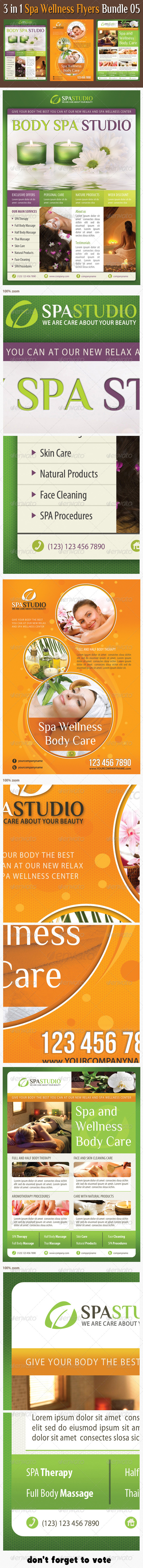 3 in 1 Spa Wellness Flyers Bundle 05 3 in 1 Spa Wellness Flyers Bundle 05