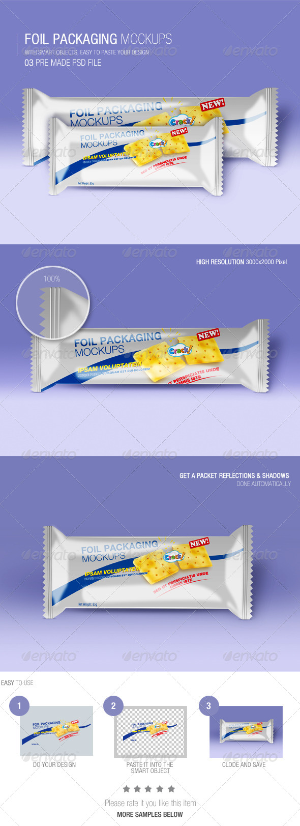 Foil Packaging Mockups Vol.1