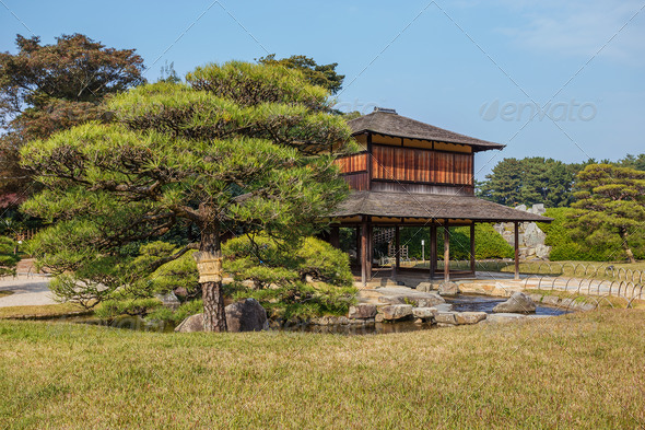 Ryuten Rest House at Korakue-en garden in Okayama (Misc) Photo Download