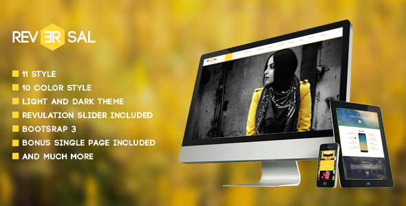 Reversal Parallax One Page HTML Template