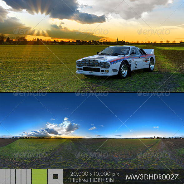 MW3DHDR0027 Sunset in the Fields - 3DOcean Item for Sale