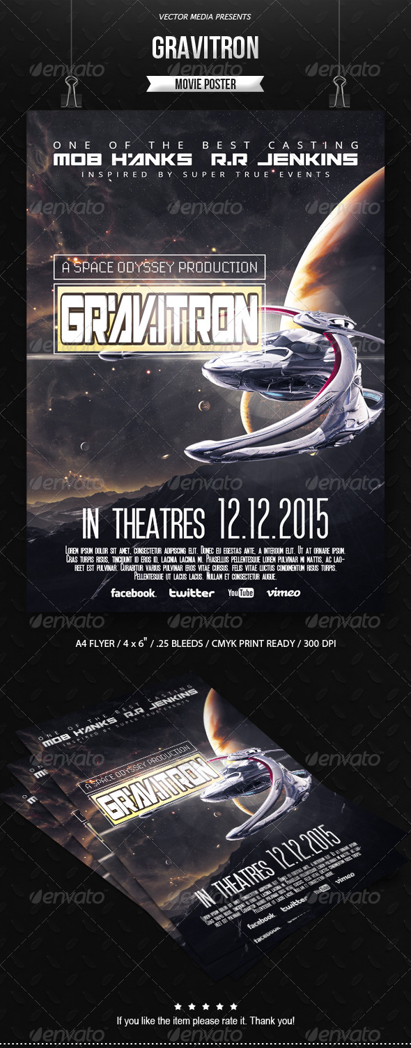 Gravitron Movie Poster Gravitron Movie Poster