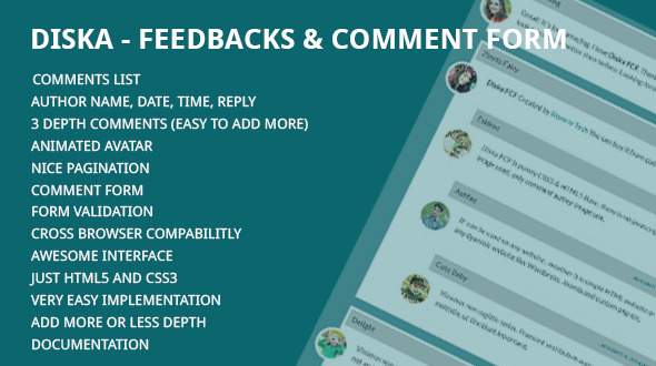 Diska - Feedbacks & Comment Form - CodeCanyon Item for Sale