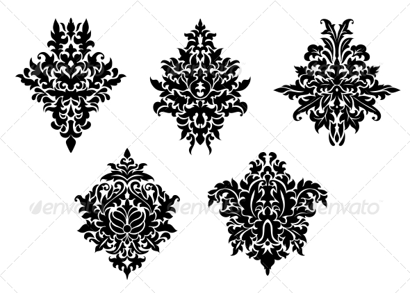 Set of Foliate Arabesques Set of Foliate Arabesques