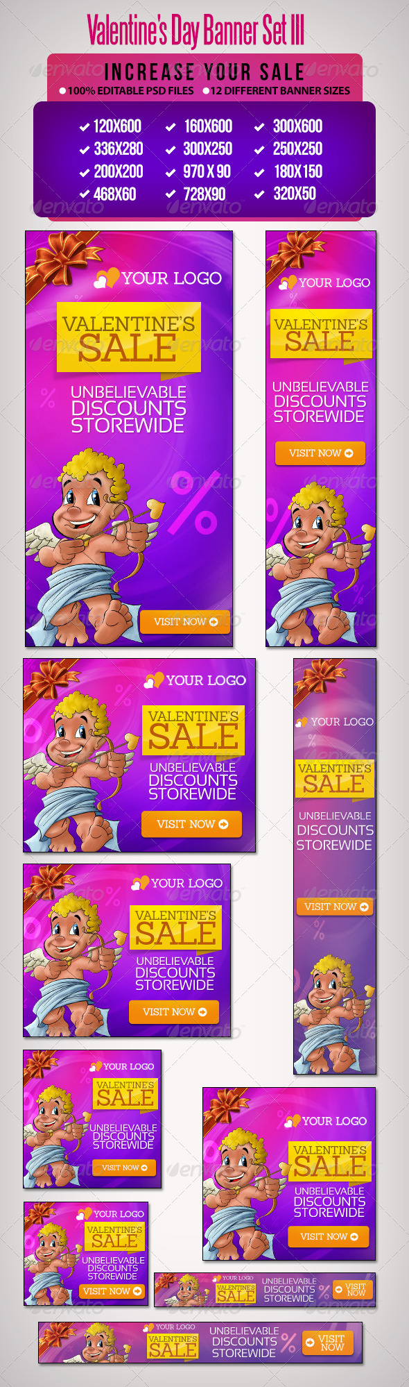 Valentine s Day Banner Set 3 Valentine s Day Banner Set 3