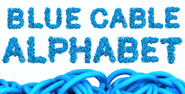 Blue Cable Alphabet Blue Cable Alphabet