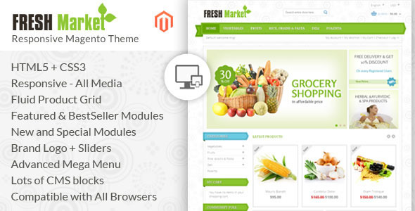 Fresh Market - Magento Responsive Theme