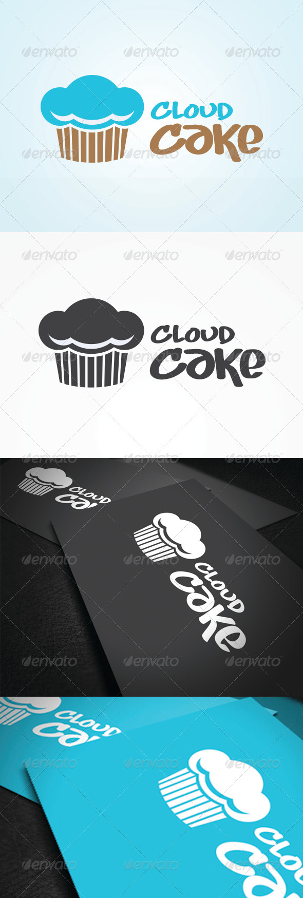 Cloud Cake Logo Template - Vector Abstract