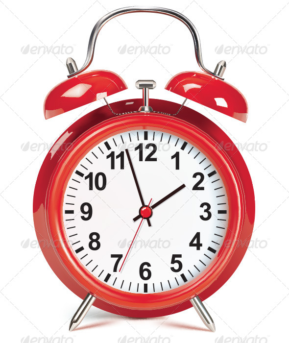 Alarm Clock Isolated on White Alarm Clock Isolated on White