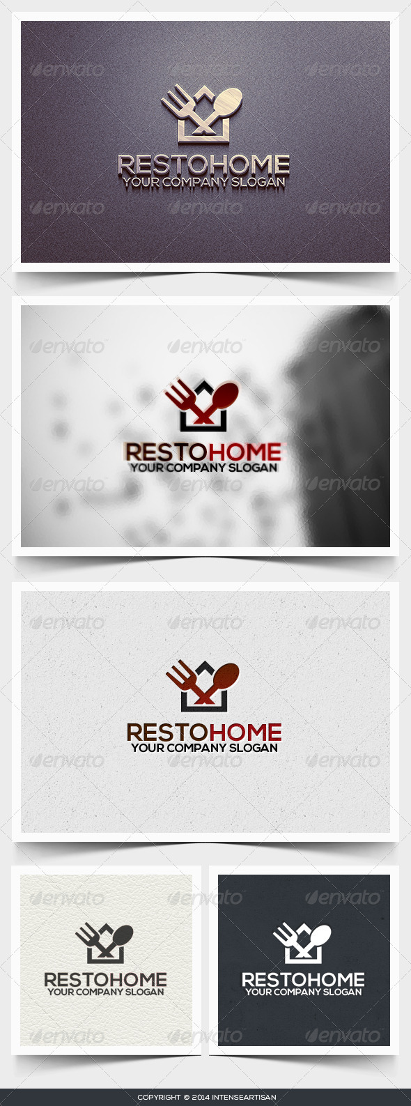 Resto Home Logo Template - Food Logo Templates