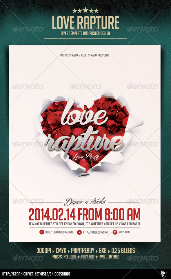 Love Rapture Flyer Template - Events Flyers