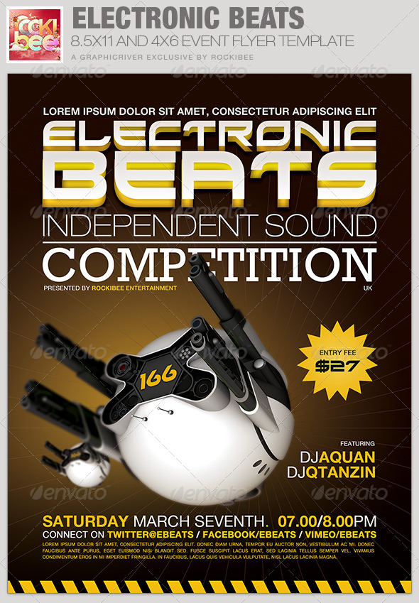 Electronic Beats Event Flyer Template Electronic Beats Event Flyer Template