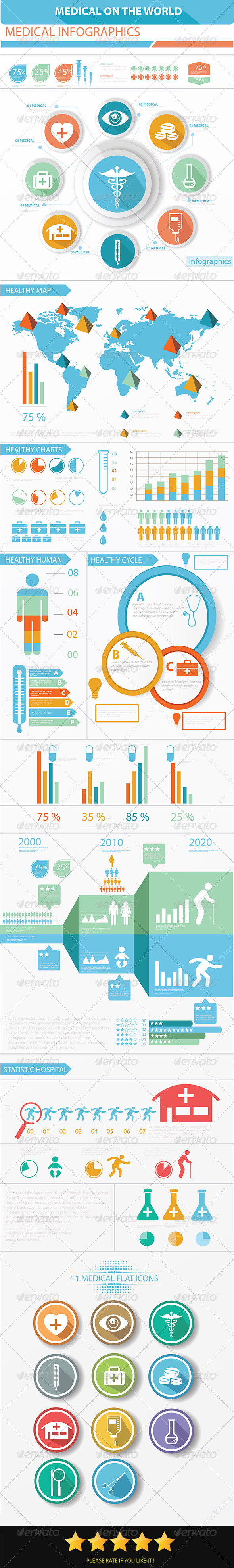 GraphicRiver Medical Infographics Elements 6634960 GraphicRiver Medical Infographics Elements 6634960