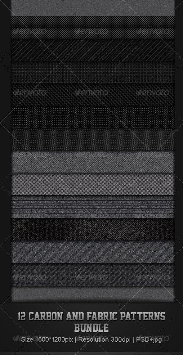 12 Fabric & Carbon Patterns Bundle 12 Fabric & Carbon Patterns Bundle