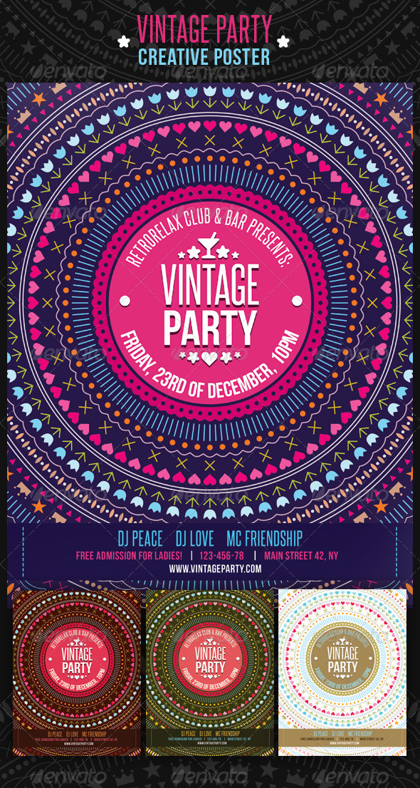 Vintage Party Creative Poster