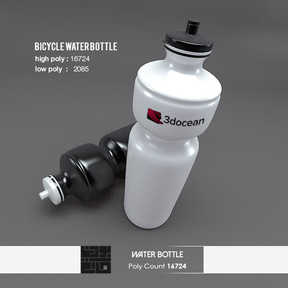 Bicycle Water Bottle 3D Realistic Model Bicycle Water Bottle 3D Realistic Model